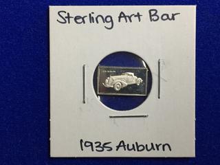 .925 Sterling Silver Art Bar - "1935 Auburn".