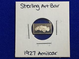 .925 Sterling Silver Art Bar - "1927 Amilcar".