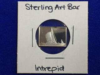 .925 Sterling Silver Art Bar - "Intrepid"