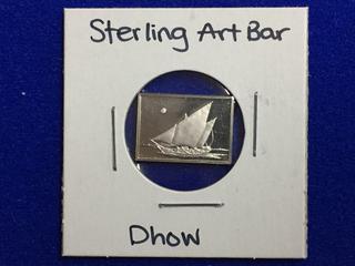 .925 Sterling Silver Art Bar - "Dhow".