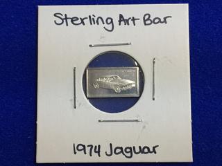 .925 Sterling Silver Art Bar - "1974 Jaguar".