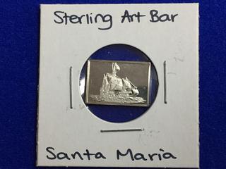 .925 Sterling Silver Art Bar - "Santa Maria".