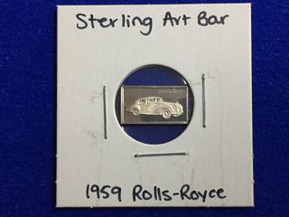 .925 Sterling Silver Art Bar - "1959 Rolls-Royce".