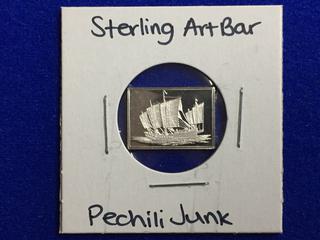 .925 Sterling Silver Art Bar - "Pechili Junk".