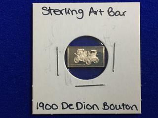 .925 Sterling Silver Art Bar - "1900 De Dion Bouton".