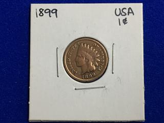 1899 United States One Cent Coin.