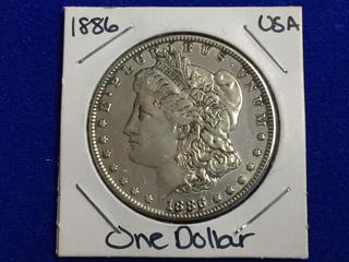 1886 United States One Dollar Coin.