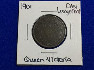 1901 Canada Large One Cent Coin.