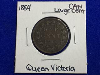 1884 Canada Large One Cent Coin.