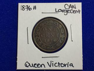 1876 Canada Large One Cent Coin.