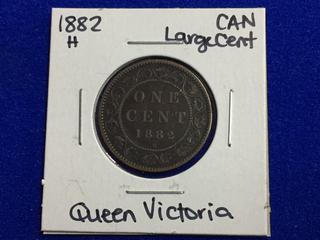 1882 Canada Large One Cent Coin.