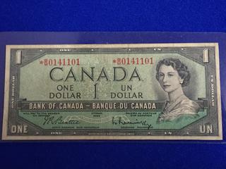 Bank Of Canada One Dollar Bank Note, S/N BM0141101.