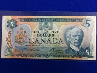 Bank Of Canada Five Dollar Bank Note, S/N 30239596303.