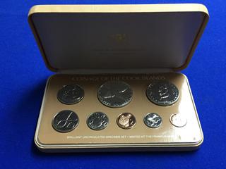 Franklin Mint Uncirculated Coinage Of The Cook Islands Coin Set.