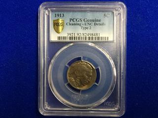 1913 United States Buffalo Nickel - PCGS Genuine.