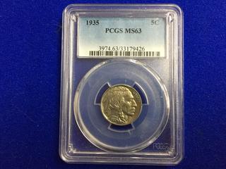 1935 United States Buffalo Nickel - PCGS Genuine.