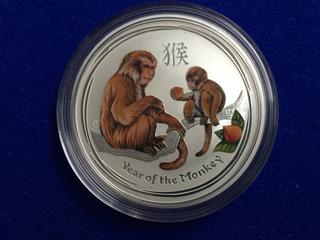 2016 Australia .9999 Silver Half Ounce Fifty Cent Coin - "Year of the Monkey".