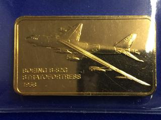 Gold Plated Bronze Bar - "Boeing B-52G Stratofortress 1958".