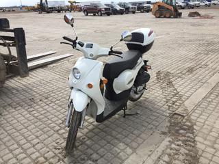 2013 Benelli Pepe Scooter c/w Auto, 80/80/16 Front, 90/80-16 Rear Tires, Showing 30 Kms, VIN LBBTEBWB6DB105200. (White)