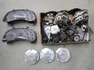 Assorted Vehicle Accessory Parts, Alternators, 2002-2009 GMC Envoy Speedometer, Instrument Cluster, etc. (1-H-3)