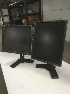 (2) Dell Monitors, Approximately 12in x 15in.