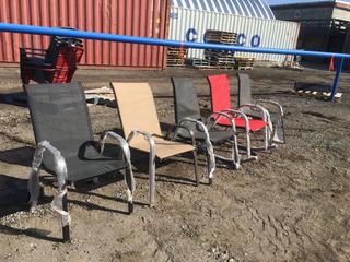 Quantity of Assorted Stacking Deck Chairs. *Some Damaged*