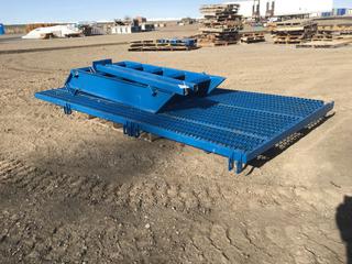 Steel Platform 4ft x 9ft w/ 5 Step Stairs 24in W Tread.