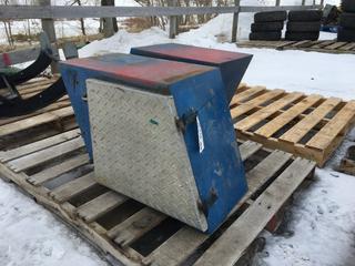 (2) Metal Truck Toolboxes, Approximately 12in x 24in x 21in Ea.