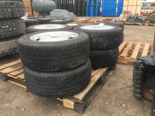 (2) Michelin Winter Tires 215/55R16 93 H w/ Rims and (4) Nankang Winter Tires 205/60R16 96T XL M+S w/ Rims.