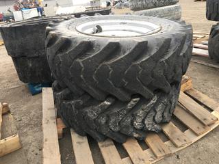 (2) Alliance Solid Rubber Tires 12.0 - 18 w/ Rims.