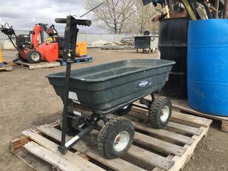 Yardworks Plastic Dump Cart, pneumatic tires Model#  JOB200-T.