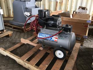 Campbell Hausfeld 3.5Hp 11 Gal Portable Air Compressor, Model# WL600605AJ.