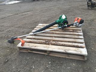 Stihl Trimmer F5100 RX and Weed Eater Handheld Blower 200 Mph.