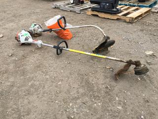 Stihl Gas Trimmer, Model# F555R c/w Attachments and Echo Gas Trimmer, Model# GT-2000. *Requires Repair*