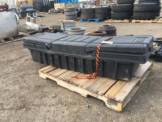 Truck Toolbox Plastic, Approximately 19in x 15in x 69in.