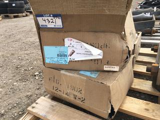 (3) Boxes of Bare Metal Pipe Covering Protection Saddle 12-14in.