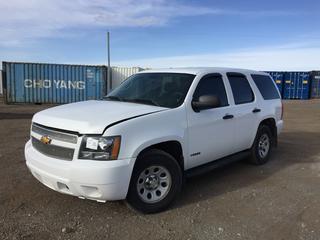 2011 Chev Tahoe LT SUV c/w Vortec 5.3L V8, Auto, A/C, Power Locks, Widows, Mirrors & Seats, 2 In. Ball, 265/70R17 Tires, Showing 275,875 Kms,  VIN 1GNLC2E01BR282437