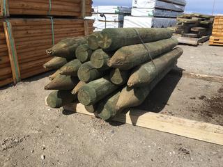 Bundle of Pressure Treated Posts (Green) 7 Ft. x 6 In., Control # 7695