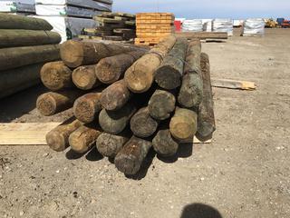 Bundle of Pressure Treated Posts (Green) 7 Ft. x 4 In., Control # 7696