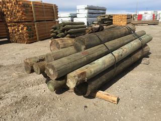 Bundle of Pressure Treated Posts, Various Widths & Lengths, Control # 7697