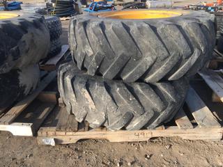 (2) Bridgestone Fast Grip Grader Tires 13.5-20 w/ Rims.