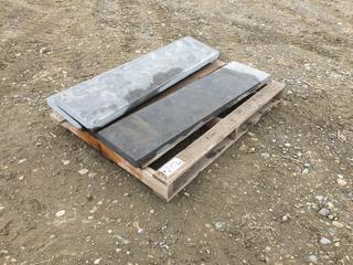 3pc Grey Cultured Stone Slabs 12in x 48in x 2in.