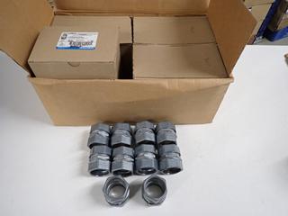 (40pc) Iberville 1 1/2in EMT Die Cast Compression Couplings. (9-L-2)