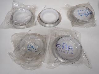 (1) Box of Elite 6in Light Fixture Covers B637SN-SN. (9-M-1)