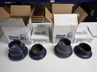 Sioux Chief on Grade Cleanout System c/w Rough In Cleanout & Finish Fixture, 3in Pvc Sch  40 Hub Connection, Nickel Bronze Ring & Cover. (9-G-1)