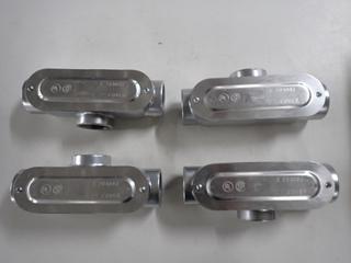 (4pc) Iberville 2in Aluminum Conduit Fittings. (9-G-1)