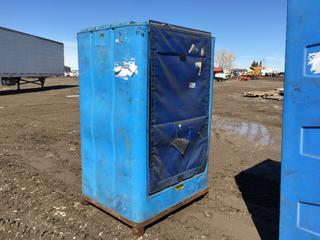 Semi-Trailer Insulated Freezer Box, Approximately 42in x 48in x 70in.