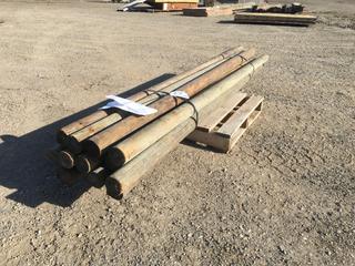 Green Pressure Treated 3 In. Rails (13) Approx. 8 Ft.