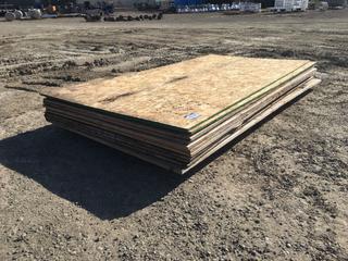 (2) 4x8 Sheets of 3/8 In. OSB & (8) 4x8 Sheets of 5/8 In. Plywood & (1) Sheet of 3/4 In. Plywood