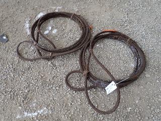 (2) Tuff-Lift 7/8in Wire Rope Slings